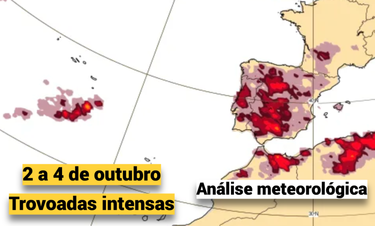 Trovoadas e chuva forte no fim-de-semana 2 a 4 de outubro - risco de granizo e rajadas - análise meteorológica