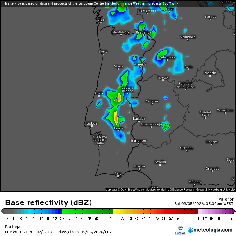 Apesar do aparente consenso multi-modelo, o ECMWF mostra a instabilidade mais forte em Castelo Branco e Portalegre - algo a considerar...