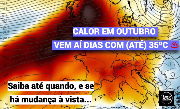 O Verão volta a Portugal, com calor (perto de 35ºC) e sem chuva à vista – até quando? Análise 7 a 20 de outubro de 2026 O Verão volta a Portugal, com calor (perto de 35ºC) e sem chuva à vista - até quando? Análise 7 a 20 de outubro de 2026