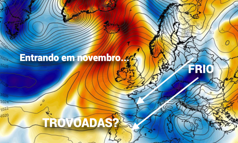 Em breve a Europa começa a ser invadida pelo frio - em Portugal podem surgir as trovoadas? Análise do tempo na primeira semana de novembro