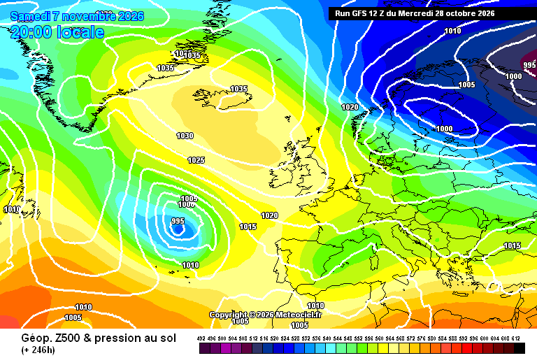 Depressões isoladas surgem em vários modelos. Trovoadas, depois do frio invadir a Europa? Talvez... (GFS, via Meteociel)