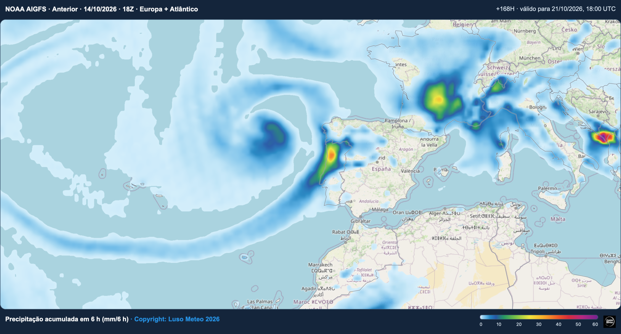 Finalmente a frente polar chega a Portugal - chuva e vento regressam a partir de dia 20 - outono ou apenas uma ameaça? Probabilidade de regresso da circulação Atlântica e da frente polar a partir do meio da próxima semana... (previsão AIGFS|NOAA)