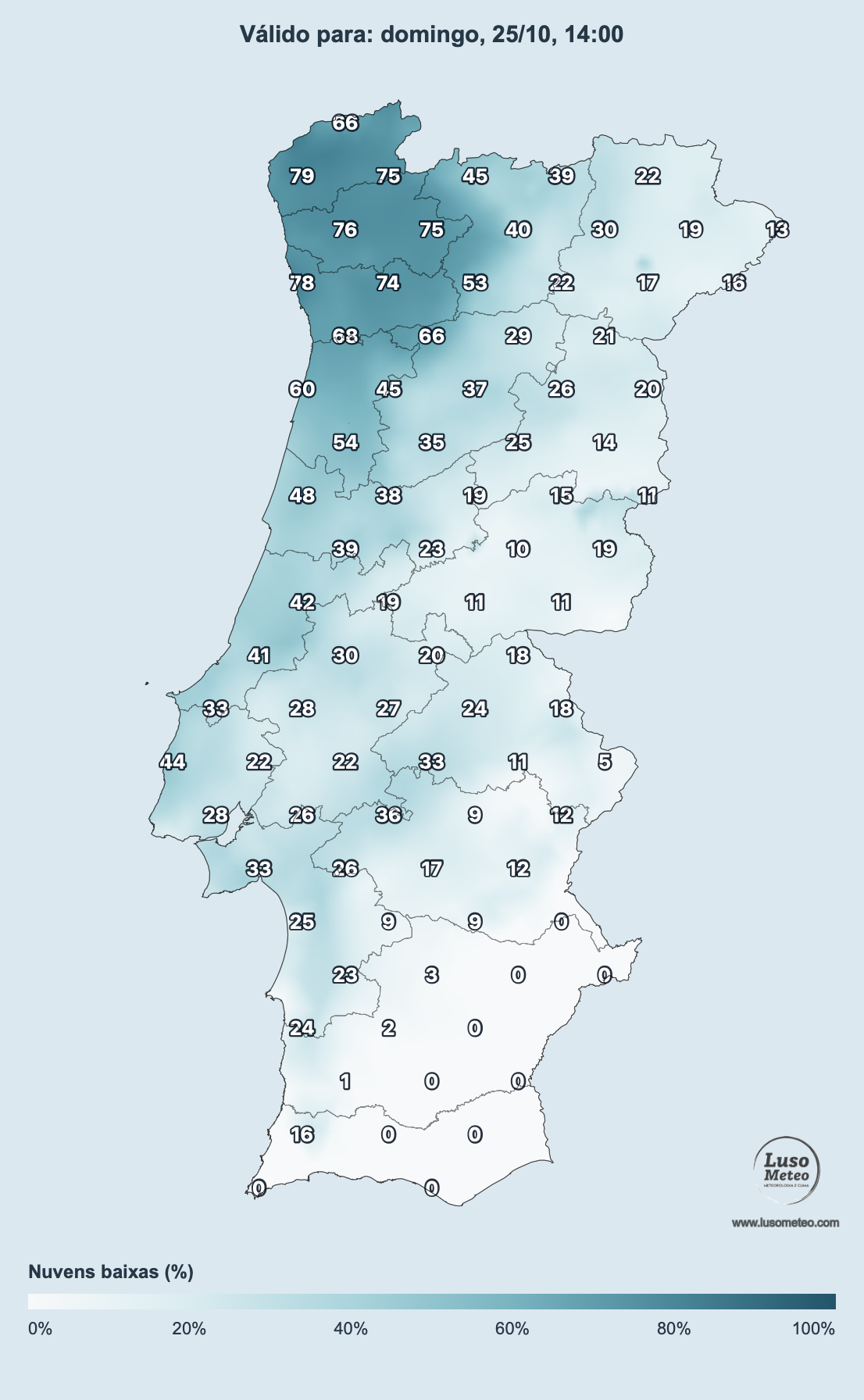 Corredor de depressões no Atlântico Norte, como será o tempo no fim-de-semana em Portugal? Sol, chuva... e até algum calor! Muita nebulosidade (Essencialmente nuvens baixas) a Norte e Oeste das principais montanhas no domingo